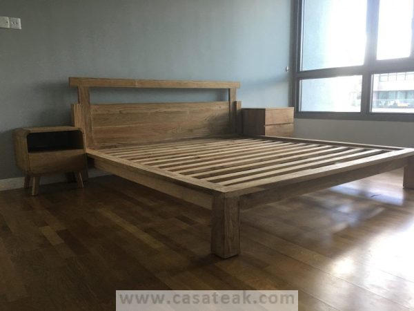 Solid bed frame