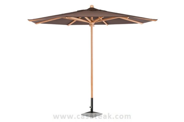 Garden round umbrella, teak parasols