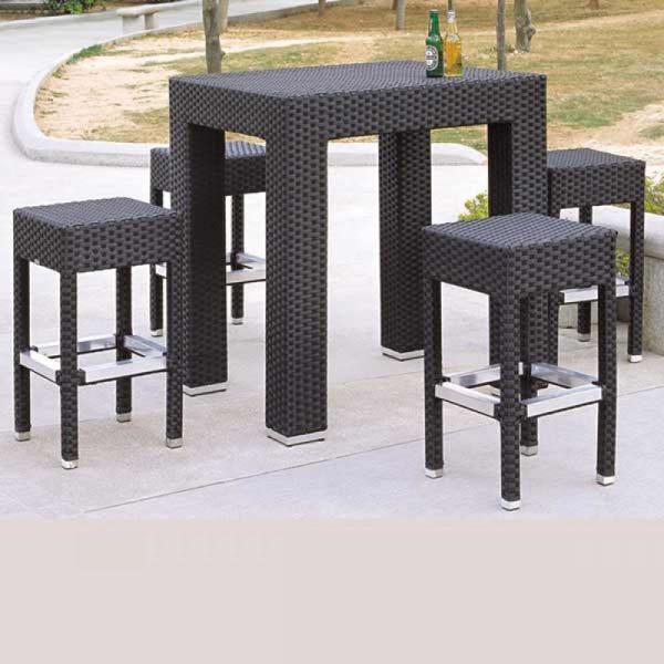 wicker bar set, bar table, commercial furniture