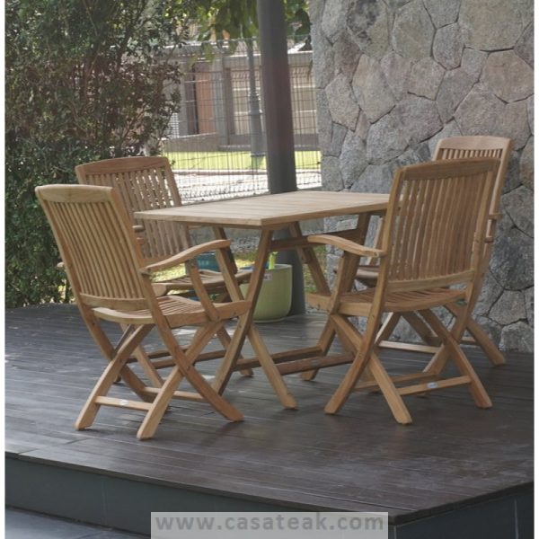 Outdoor teak dining set