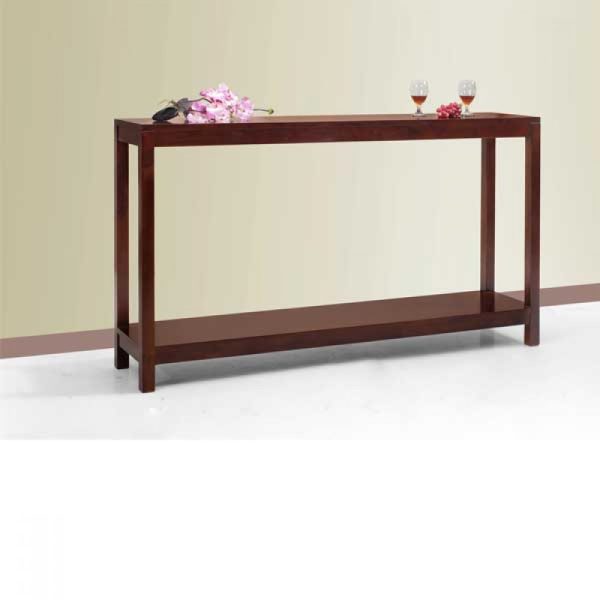 teak console table