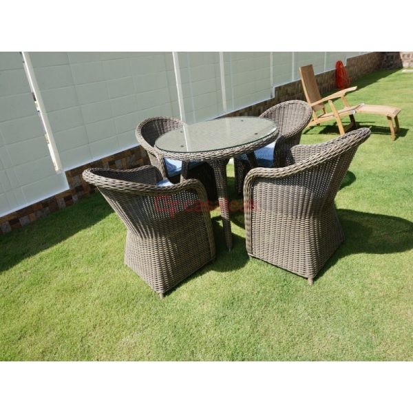 Kabu round dining set, garden furniture, wicker dining set, outdoor dining table, garden furniture KL