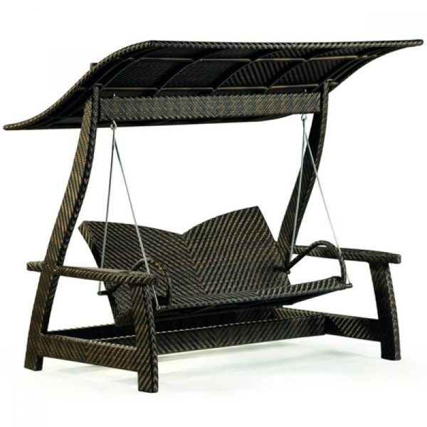 wicker swing, outdoor wicker swing, garden furniture