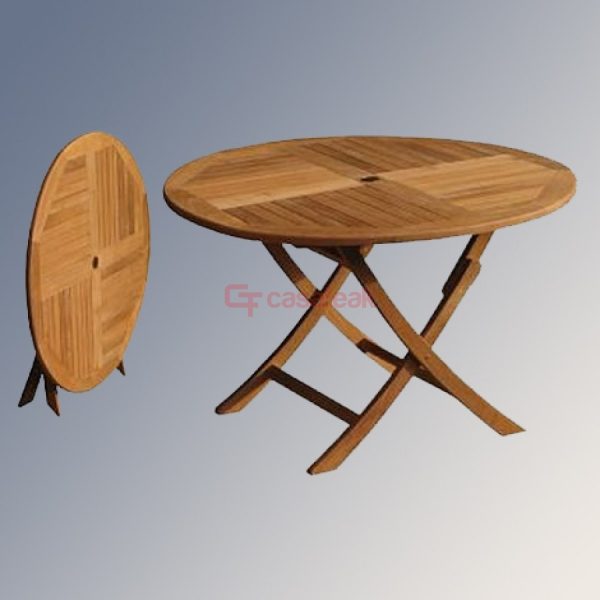 Round teak table in Malaysia