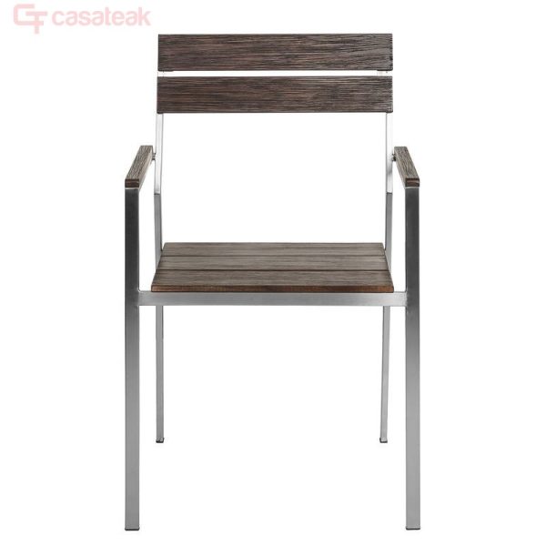 stainless steel teak chairs