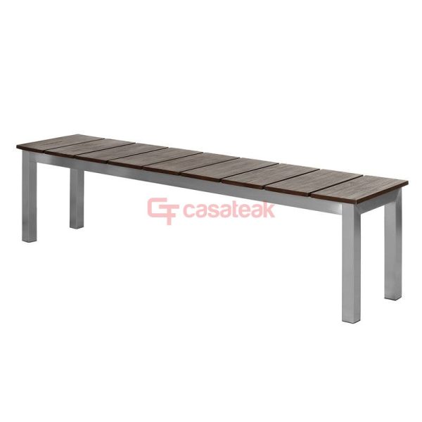 Mesa Outdoor Steel Bench , Garden Backless Bench