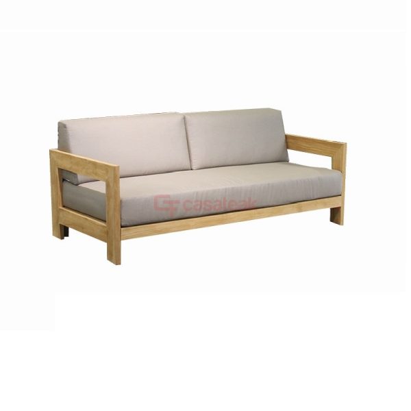 Palm Teak Wood Sofa - 3 Seater