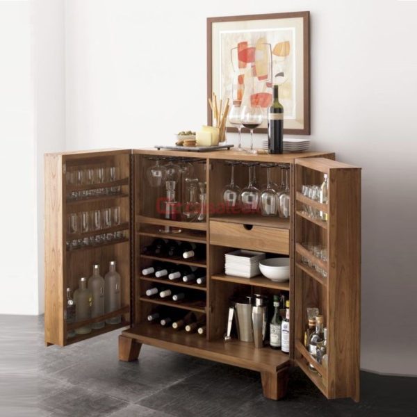 Teak Wood Bar Cabinet