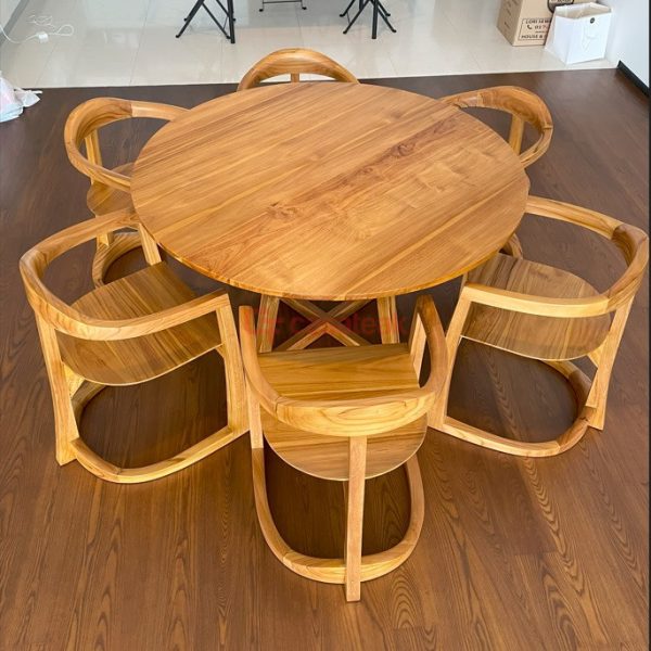 Teak Round Dining Table