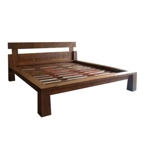 Solid bed frame