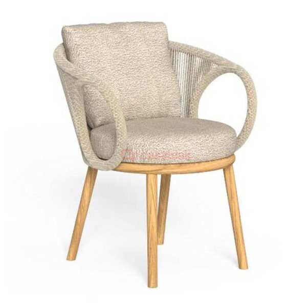 Leto teak wood and rope Dining Chair